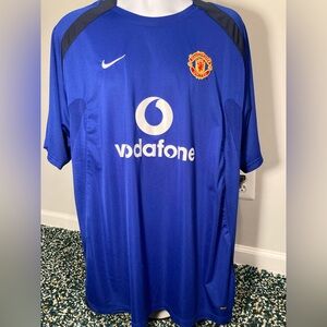 Vintage Nike Total 90 x Manchester United FC Jersey - XXL Royal Blue Vodafone
